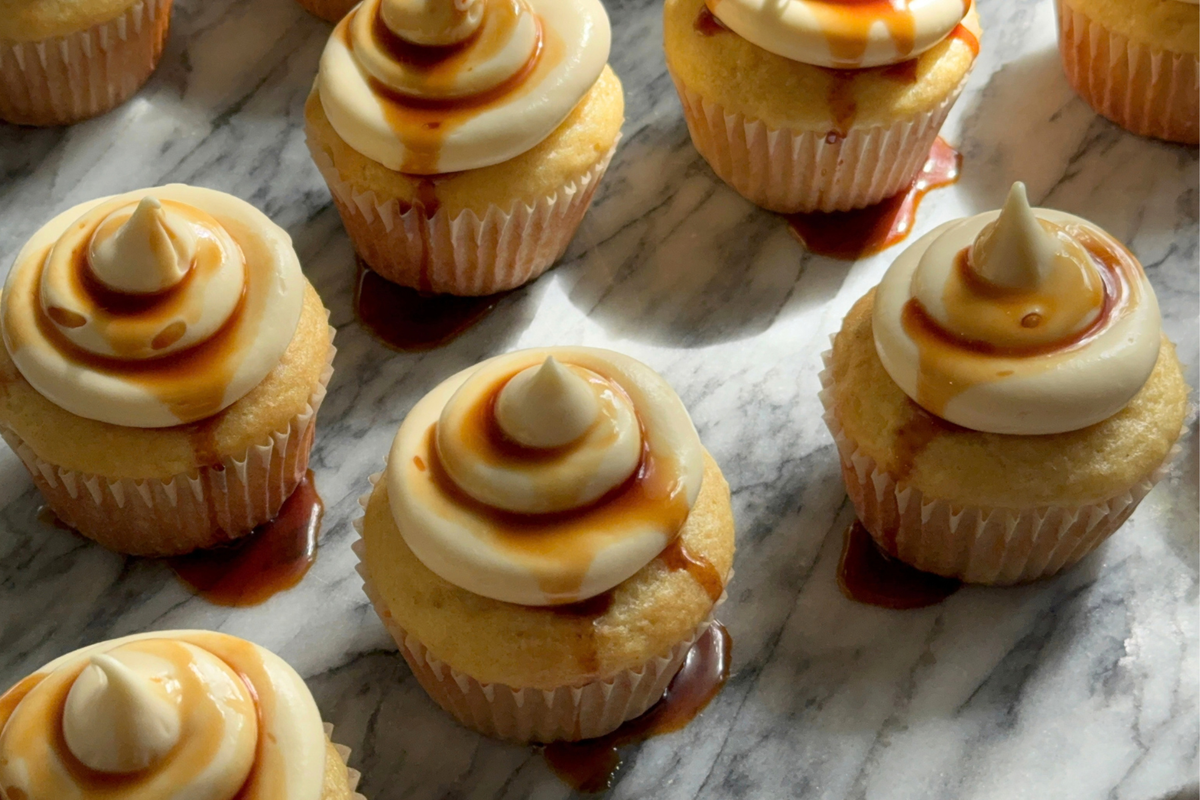 Salted Caramel Banana Cupcakes
